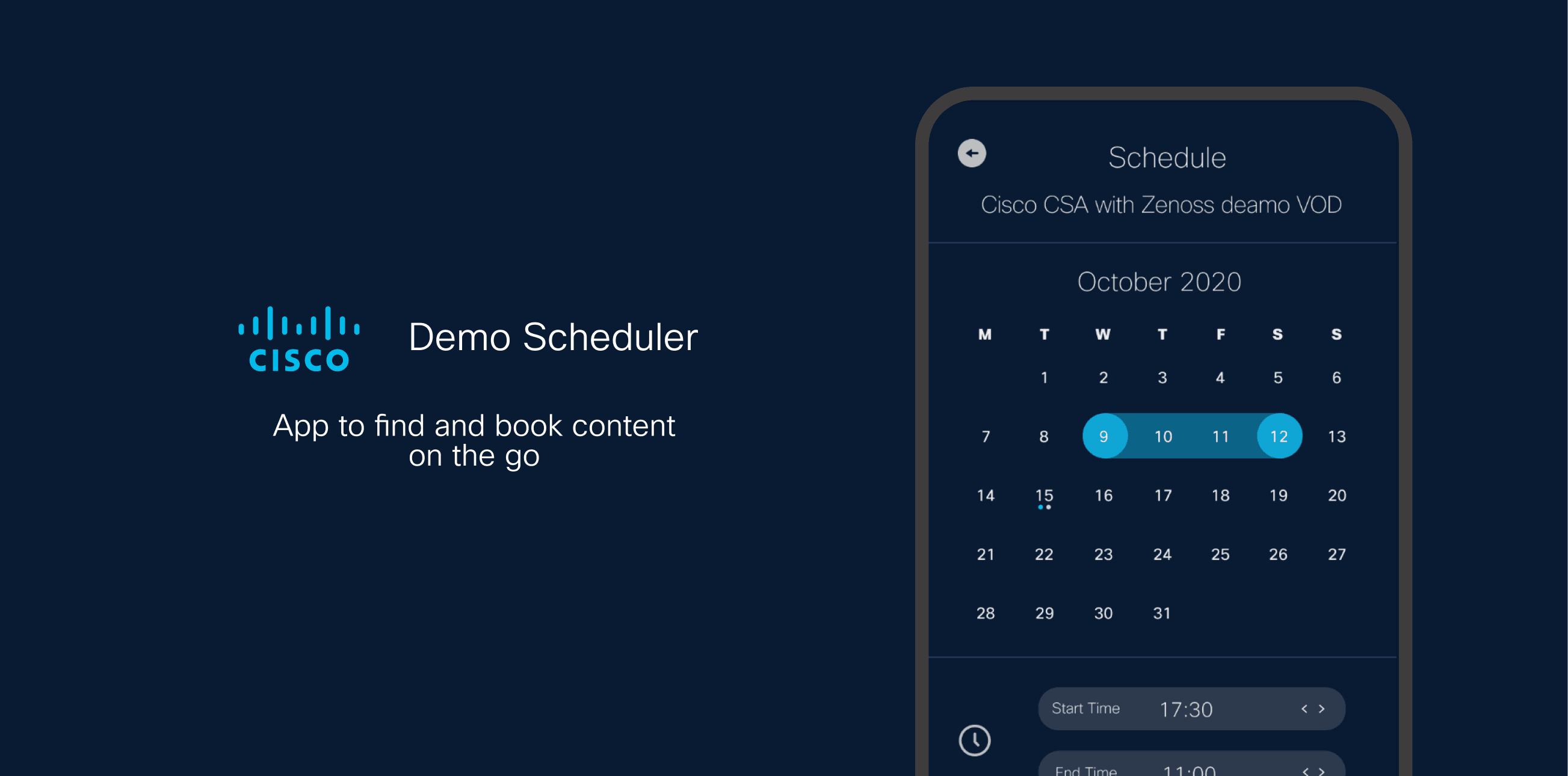 Demo Scheduler: Cisco dCloud mobile scheduling tool cover