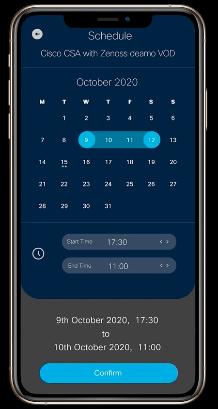 Demo Scheduling: confirm booking interaction